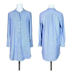 Alex Mill | Cotton Blue White Stripe Minimal Chic Popover Shirt Dress XS